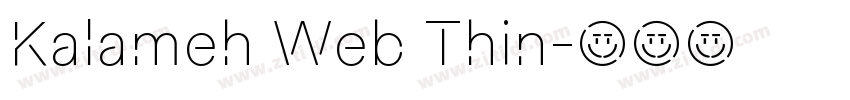 Kalameh Web Thin字体转换